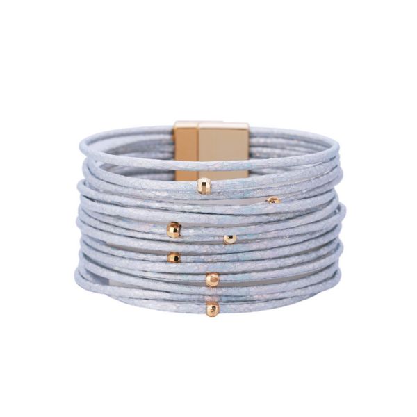 women's fashion multi-layer leather metal bead bracelet simple women's bracelet jewelry, Black
women's fashion multi-layer leather metal bead bracelet simple women's bracelet jewelry, Black