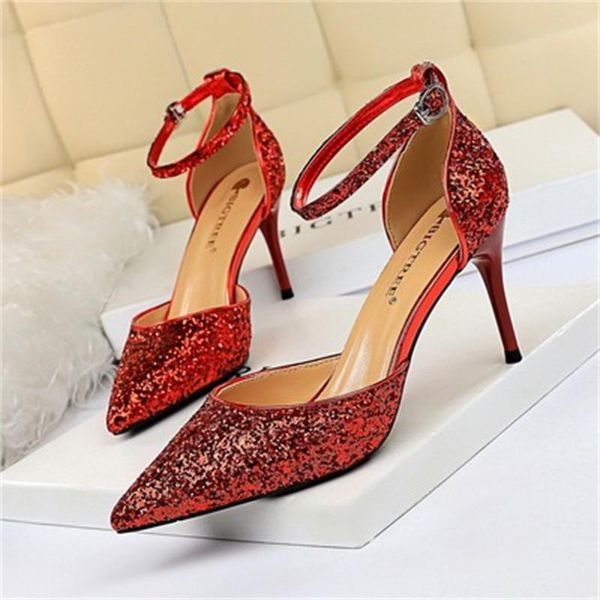 dress shoes european and american nightclub women's high-heeled shallow mouth pointed metal stiletto with sequined hollow sandals, Black
dress shoes european and american nightclub women's high-heeled shallow mouth pointed metal stiletto with sequined hollow sandals, Black