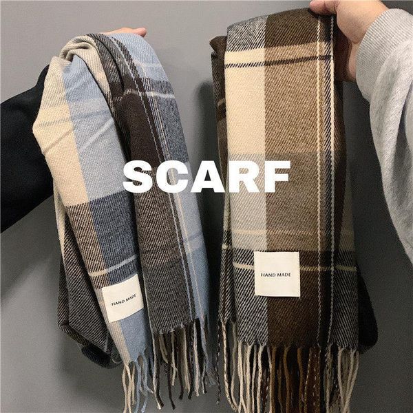 scarves winter plaid knitted scarf women 2021 fashion tassel cashmere foulard warm shawls wraps pashmina neck blanket, Blue;gray
scarves winter plaid knitted scarf women 2021 fashion tassel cashmere foulard warm shawls wraps pashmina neck blanket, Blue;gray