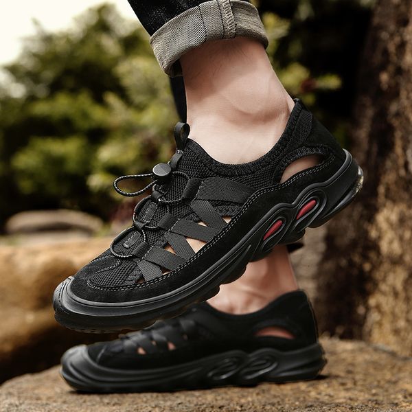 slippers fashion outdoor casual sneakers men's breathable sandals male shoes mesh summer men beach footwear mens ragd, Black
slippers fashion outdoor casual sneakers men's breathable sandals male shoes mesh summer men beach footwear mens ragd, Black