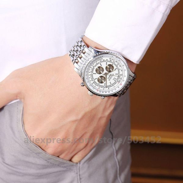 wristwatches 100pcs/lot rosra watches men three eye business luxury factory price watch high grade relogio masculino, Slivery;brown
wristwatches 100pcs/lot rosra watches men three eye business luxury factory price watch high grade relogio masculino, Slivery;brown