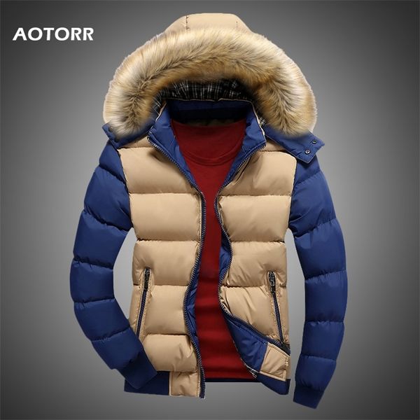 men down jacket winter male casual hooded outwears coat warm fur parka overcoat men's solid thick fleece zipper jackets 211110, Black
men down jacket winter male casual hooded outwears coat warm fur parka overcoat men's solid thick fleece zipper jackets 211110, Black