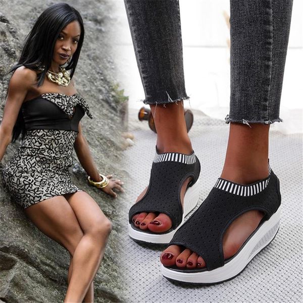 sandals summer slope heel and slippers women's 2021 fashion party thick-soled non-slip super easy tight strap beach, Black
sandals summer slope heel and slippers women's 2021 fashion party thick-soled non-slip super easy tight strap beach, Black