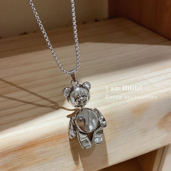 pendant necklaces lovelink titanium steel cartoon cute bear darkness for men and women 70cm long chain punk retro jewelry gift, Silver
pendant necklaces lovelink titanium steel cartoon cute bear darkness for men and women 70cm long chain punk retro jewelry gift, Silver