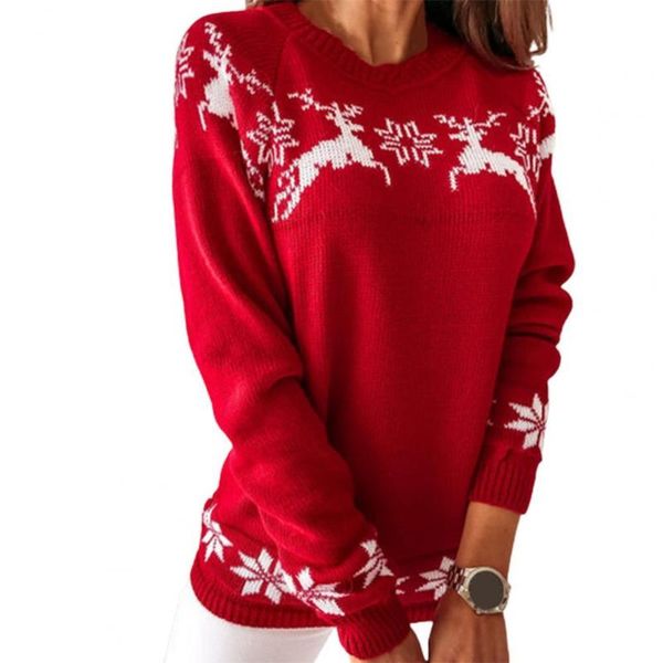 women's sweaters christmas pattern knitwear sweater elk print round neck knitted casual warm pullover women for party wear, White;black
women's sweaters christmas pattern knitwear sweater elk print round neck knitted casual warm pullover women for party wear, White;black