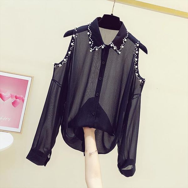 autumn beaded off shoulder lapel womens shirt long sleeved chiffon all match elegant black whiet loose blouses, White
autumn beaded off shoulder lapel womens shirt long sleeved chiffon all match elegant black whiet loose blouses, White