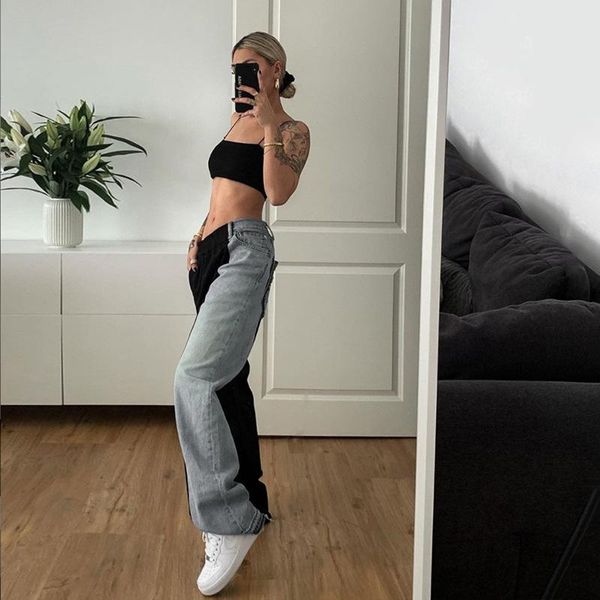loose slimming denim trousers high waist women jeans plus size fashion casual washed wide leg patchwork pants women's, Blue
loose slimming denim trousers high waist women jeans plus size fashion casual washed wide leg patchwork pants women's, Blue