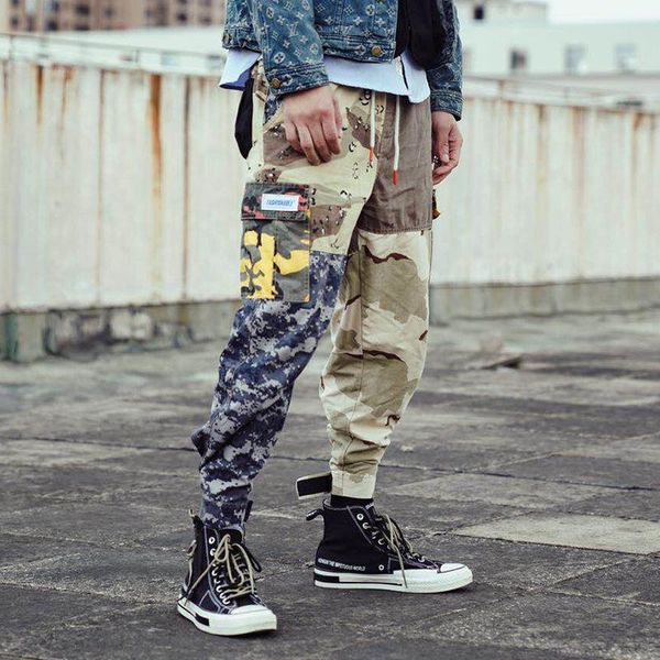 men's pants mens hip hop camouflage patchwork cargo joggers men 2021 casual vintage cuffed harem pant trousers ankle-length streetwear, Black
men's pants mens hip hop camouflage patchwork cargo joggers men 2021 casual vintage cuffed harem pant trousers ankle-length streetwear, Black