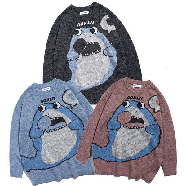 men's sweaters and women's knitted sweaters, large shark pattern interesting cartoon street clothes, harajuku style,, White;black
men's sweaters and women's knitted sweaters, large shark pattern interesting cartoon street clothes, harajuku style,, White;black