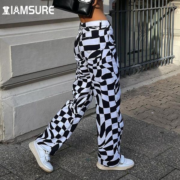 women's pants & capris iamsure asymmetrical plaid jeans loose casual high waisted trousers women 2021 fashion wide leg streetwear y2k a, Black;white
women's pants & capris iamsure asymmetrical plaid jeans loose casual high waisted trousers women 2021 fashion wide leg streetwear y2k a, Black;white