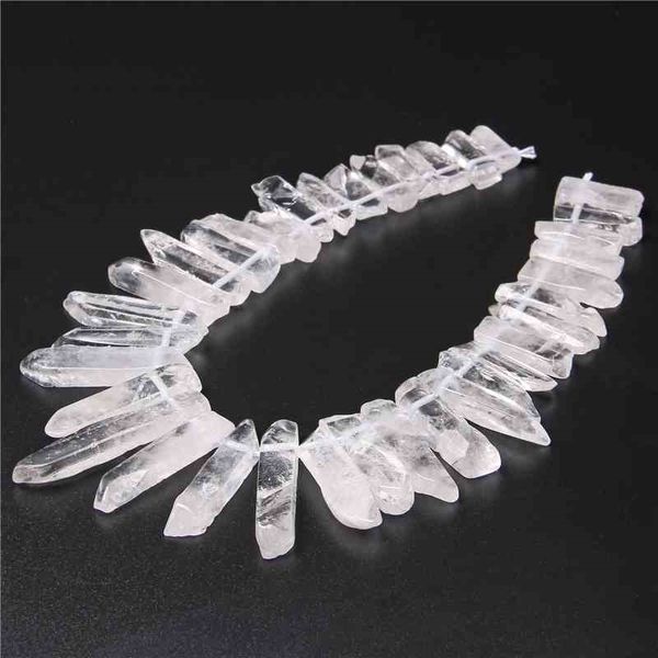 15" strand white crystal point beads drilled quartz stick loose bead man woman pendant necklace jewelry making whole
15" strand white crystal point beads drilled quartz stick loose bead man woman pendant necklace jewelry making whole