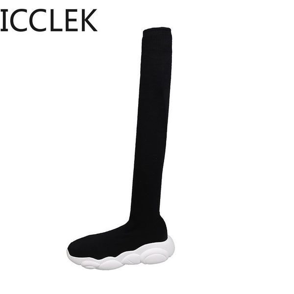 autumn boots women sock shoes stretch fabric shoes slip-on over the knee boots women's pumps boots for women botas de mujer 210428, Black
autumn boots women sock shoes stretch fabric shoes slip-on over the knee boots women's pumps boots for women botas de mujer 210428, Black