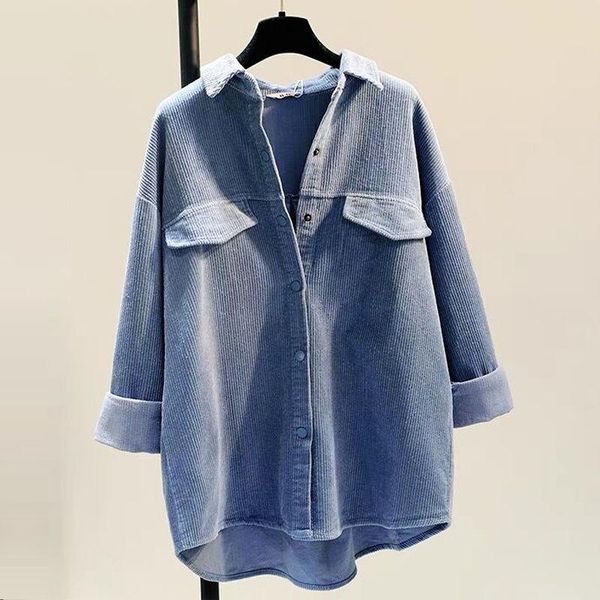 women's jackets spring and autumn pure color corduroy jacket 2021 korean casual wide button stitching female temperament, Black;brown
women's jackets spring and autumn pure color corduroy jacket 2021 korean casual wide button stitching female temperament, Black;brown