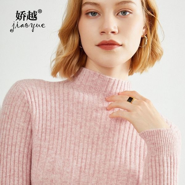 Blended wool sweater women's 2021 new knitted Pullover half high neck pit strip slim bottomed, White;black
Blended wool sweater women's 2021 new knitted Pullover half high neck pit strip slim bottomed, White;black