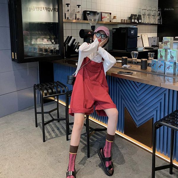 spring and summer denim suspenders women's korean age reducing high waist slim black thin one piece wide leg shorts, White;black
spring and summer denim suspenders women's korean age reducing high waist slim black thin one piece wide leg shorts, White;black