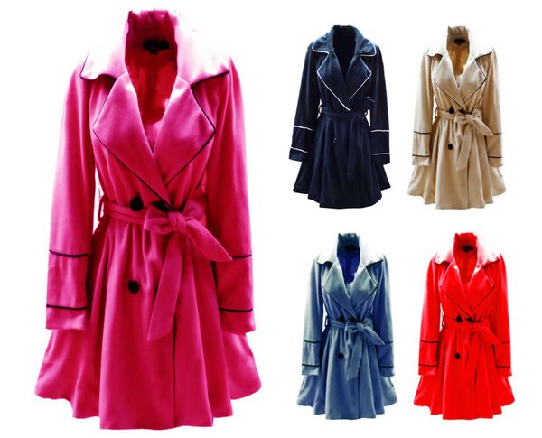 autumn and winter woolen women's coat double breasted style, Black;brown 
autumn and winter woolen women's coat double breasted style, Black;brown