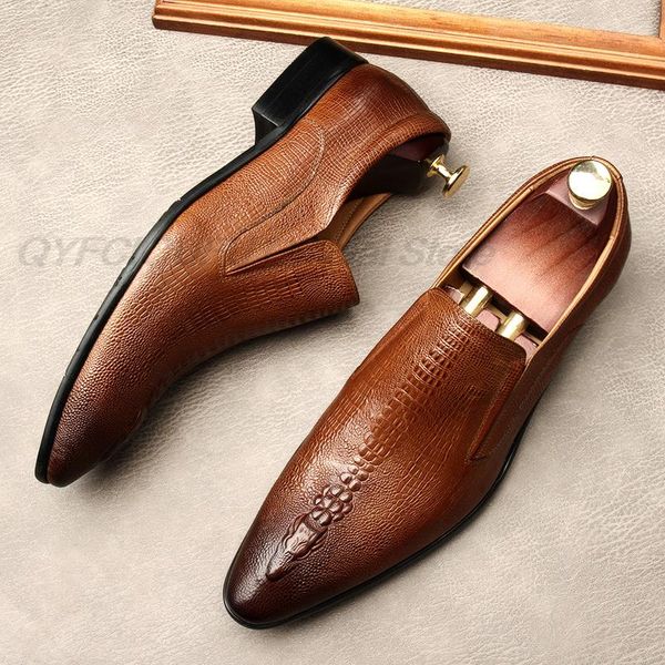 men loafers shoes casual business genuine leather shoes for men slip on pointed toe dress shoes for wedding party, Black
men loafers shoes casual business genuine leather shoes for men slip on pointed toe dress shoes for wedding party, Black