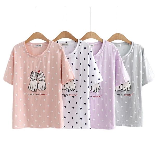 summer harajuku t shirts women kawaii sweet style cartoon embroidery loose short-sleeved t-shirt 2113568 women's, White
summer harajuku t shirts women kawaii sweet style cartoon embroidery loose short-sleeved t-shirt 2113568 women's, White