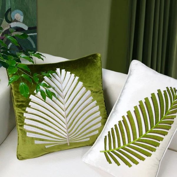 pillow case home fan-shaped leaf embroidered cushion cover retro green velvet lumbar pillowcase luxury living room sofa decorating
pillow case home fan-shaped leaf embroidered cushion cover retro green velvet lumbar pillowcase luxury living room sofa decorating