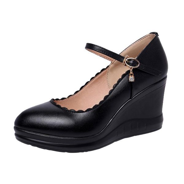 dress shoes high-heeled wedge heel large size women's shallow mouth pointed waterproof platform, Black
dress shoes high-heeled wedge heel large size women's shallow mouth pointed waterproof platform, Black
