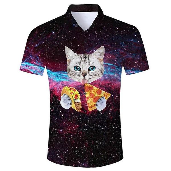men's casual shirts summer harajuku short sleeve funny galaxy taco pizza cat 3d printed hawaiian shirt mens drop ship, White;black
men's casual shirts summer harajuku short sleeve funny galaxy taco pizza cat 3d printed hawaiian shirt mens drop ship, White;black