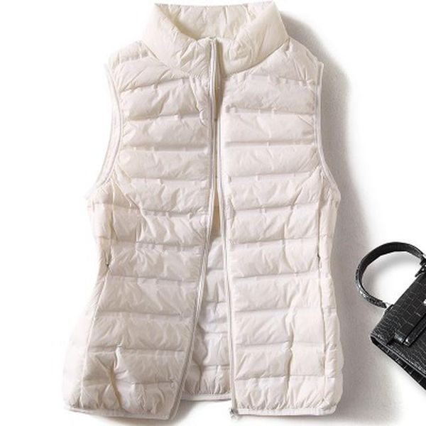 ultra light down seamless vest short outerwear stand collar sleeveless jacket for women, Black
ultra light down seamless vest short outerwear stand collar sleeveless jacket for women, Black