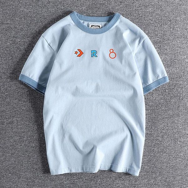men's t-shirts 2021 short sleeve t-shirt with small fresh letter pattern fashionable summer color contrast splicing shirt 230, White;black
men's t-shirts 2021 short sleeve t-shirt with small fresh letter pattern fashionable summer color contrast splicing shirt 230, White;black