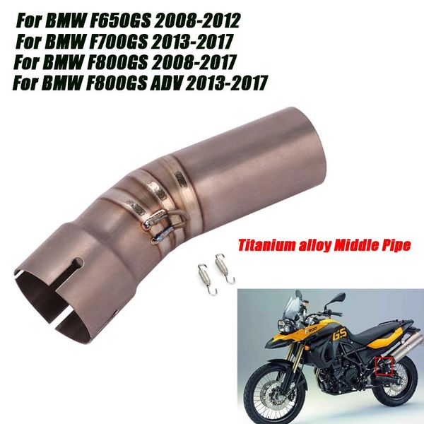 motorcycle exhaust system titanium alloy middle link pipe escape 51mm header tail muffler silp on for f700gs f650gs f800gs
motorcycle exhaust system titanium alloy middle link pipe escape 51mm header tail muffler silp on for f700gs f650gs f800gs