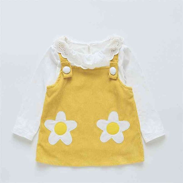 spring autumn clothing for girls long sleeved suspender skirt 2pcs baby girl clothes children's costumes 210528, White
spring autumn clothing for girls long sleeved suspender skirt 2pcs baby girl clothes children's costumes 210528, White