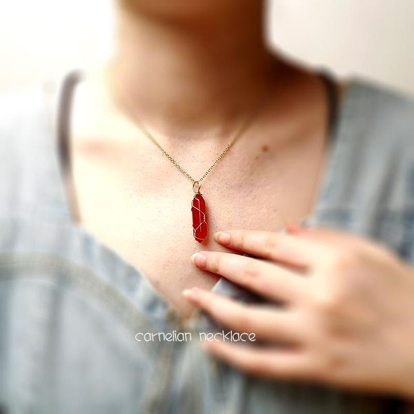 chains carnelian red agates pendant necklaces natural gem stone quartz hexagonal pendulum chakra winding fashion necklace women, Silver
chains carnelian red agates pendant necklaces natural gem stone quartz hexagonal pendulum chakra winding fashion necklace women, Silver