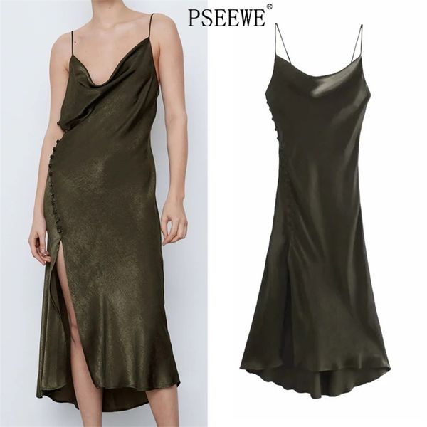 camisole satin midi dress women summer backless slip party es ladies sleeveless hem slit vintage 210519, Black;gray
camisole satin midi dress women summer backless slip party es ladies sleeveless hem slit vintage 210519, Black;gray