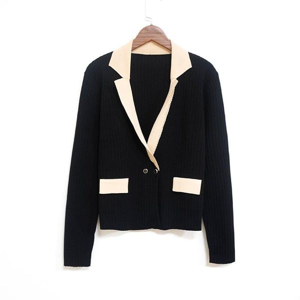 women's knits & tees autumn little mature black sweater cardigan women knitted color block pull femme jersey mujer graceful office lady, White
women's knits & tees autumn little mature black sweater cardigan women knitted color block pull femme jersey mujer graceful office lady, White