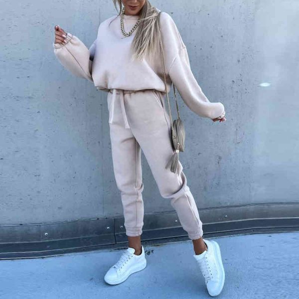 women's two piece pants fashion lace-up women's fashions elegant neck-neck shirts + long pants suit winter warm solid two sets of, White
women's two piece pants fashion lace-up women's fashions elegant neck-neck shirts + long pants suit winter warm solid two sets of, White