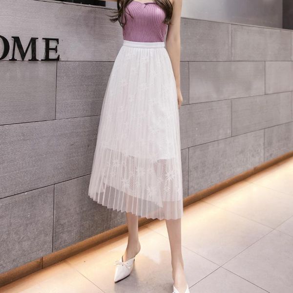 skirts lucyever elegant lace women tulle skirt fashion summer high waist mesh midi long white party korean faldas mujer moda 2021, Black
skirts lucyever elegant lace women tulle skirt fashion summer high waist mesh midi long white party korean faldas mujer moda 2021, Black