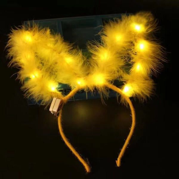 highlight 14 lamp feather rabbit ears luminous hair hoop push gold wire cat ears headband toy gifts wholesale
highlight 14 lamp feather rabbit ears luminous hair hoop push gold wire cat ears headband toy gifts wholesale