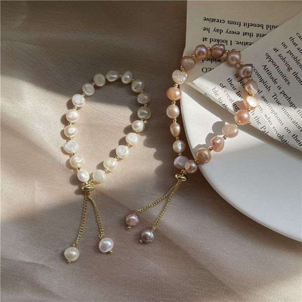 ,bracelet straight natural baroque fresh water pearl pull bracelet feminine temperament gentle hand ornament 14k gold, Golden;silver
,bracelet straight natural baroque fresh water pearl pull bracelet feminine temperament gentle hand ornament 14k gold, Golden;silver