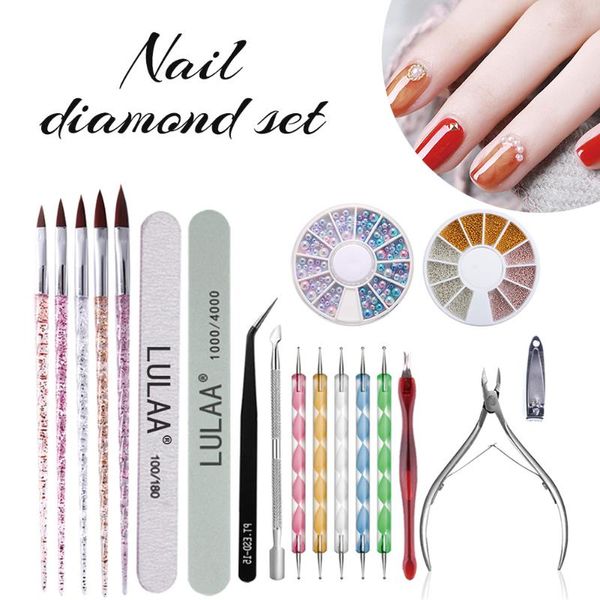 nail art kits 19pcs tool kit supplies includes file, clipper, rhinestones tool, dotting pen for diy
nail art kits 19pcs tool kit supplies includes file, clipper, rhinestones tool, dotting pen for diy