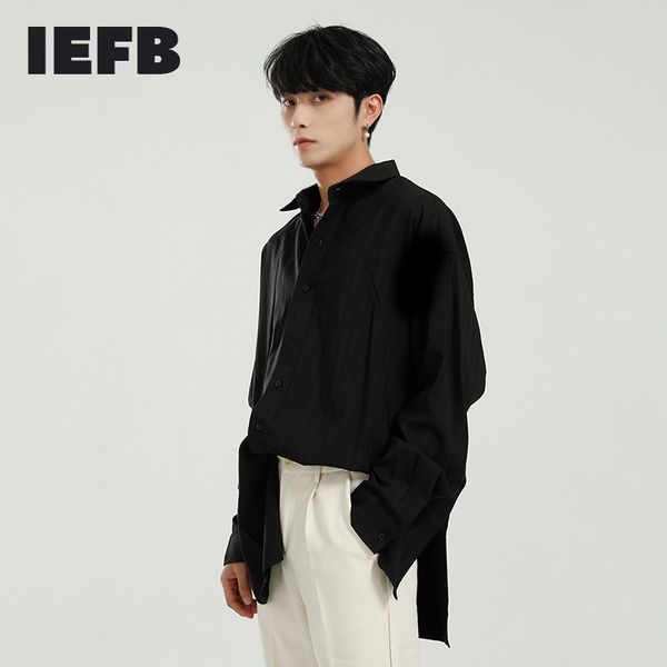 iefb men's clothing striped print side vent long sleeve spring shirts korean fashion design lazy split blouse 9y5395 210524, White;black
iefb men's clothing striped print side vent long sleeve spring shirts korean fashion design lazy split blouse 9y5395 210524, White;black