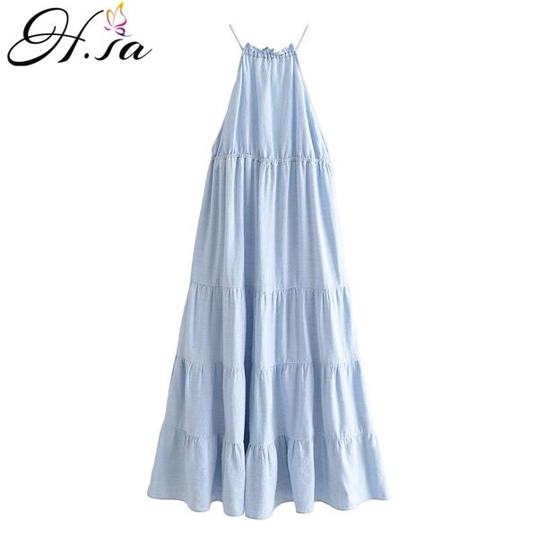 hsa summer women cascading dress backless spaghetti strap ruffles tunic straight elegant vacation party long dress 210716, Black;gray
hsa summer women cascading dress backless spaghetti strap ruffles tunic straight elegant vacation party long dress 210716, Black;gray