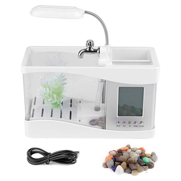 aquariums aquarium usb mini fish tank with led lamp light lcd display sn and clock
aquariums aquarium usb mini fish tank with led lamp light lcd display sn and clock