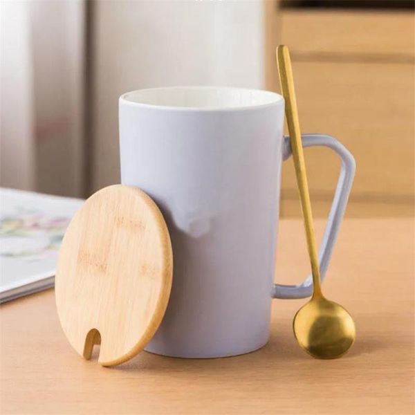 mugs ceramic mug coffee cup cover spoon matte no mouth burning thermo for tea
