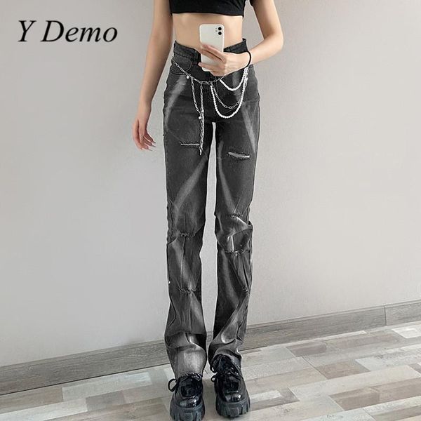 women's jeans y demo streetwear frayed holes women slim high waist harajuku denim pants female 2021 autumn fashion, Blue
women's jeans y demo streetwear frayed holes women slim high waist harajuku denim pants female 2021 autumn fashion, Blue