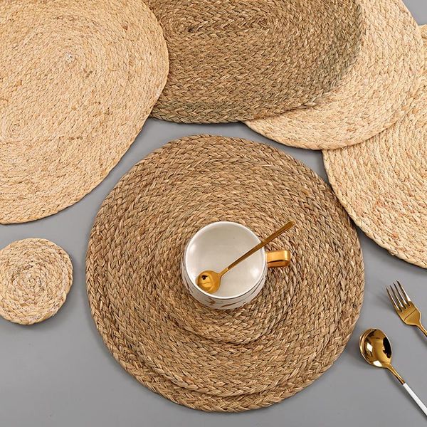mats & pads handmade weave non-slip placemat corn hull for table dinne round insulation home decor 0041
mats & pads handmade weave non-slip placemat corn hull for table dinne round insulation home decor 0041