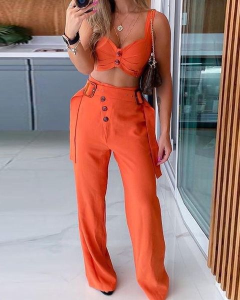 women's two piece pants suspender vest & high waist sets elegant women set, White
women's two piece pants suspender vest & high waist sets elegant women set, White