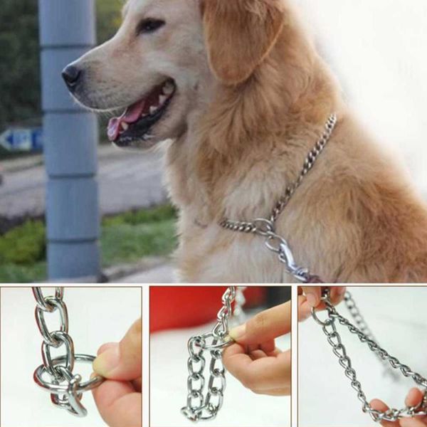 dog collars & leashes metal stainless steel collar chain double row chrome plated choke training show adjustable safety control
dog collars & leashes metal stainless steel collar chain double row chrome plated choke training show adjustable safety control