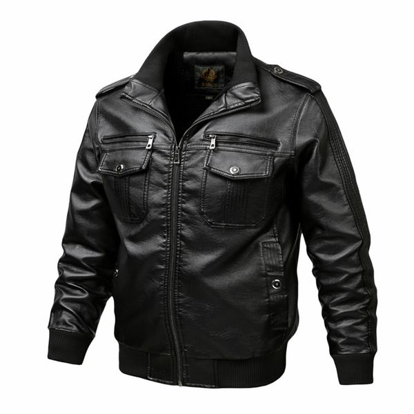 thoshine brand spring autumn winter men leather jackets motorcycle & biker male fashion pu leather cargo coats pockets plus size 211111, Black
thoshine brand spring autumn winter men leather jackets motorcycle & biker male fashion pu leather cargo coats pockets plus size 211111, Black