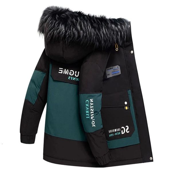 white duck down winter parka men thicken warm -30 degree casual hooded coat male fur collar men's mid-length windbreaker jacket, Black
white duck down winter parka men thicken warm -30 degree casual hooded coat male fur collar men's mid-length windbreaker jacket, Black