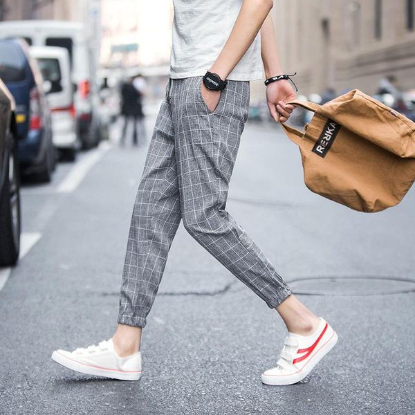 men plaid pants cotton jogger summer black gray loose streetwear ankle-length korean elastic waist casual 5xl plus size men's
men plaid pants cotton jogger summer black gray loose streetwear ankle-length korean elastic waist casual 5xl plus size men's