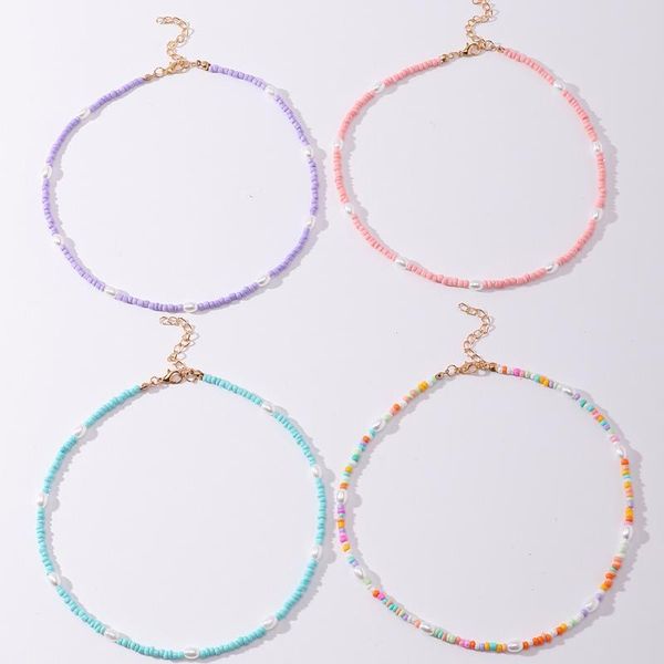 chokers women's colorful rice bead necklace handmade adjustable summer beach accessories pearl choker for women jewelry bohemia, Golden;silver
chokers women's colorful rice bead necklace handmade adjustable summer beach accessories pearl choker for women jewelry bohemia, Golden;silver