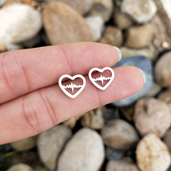 stud 10pairs gold heartbeat earrings for women ecg stainless steel heat fashion jewelry bridesmaid gift, Golden;silver
stud 10pairs gold heartbeat earrings for women ecg stainless steel heat fashion jewelry bridesmaid gift, Golden;silver